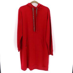 Torrid Mini Ultra Soft Fleece Hoodie Dress Sz 1X Red